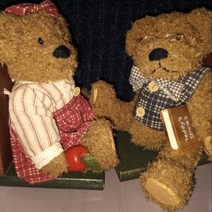 Vintage teddy bear bookends